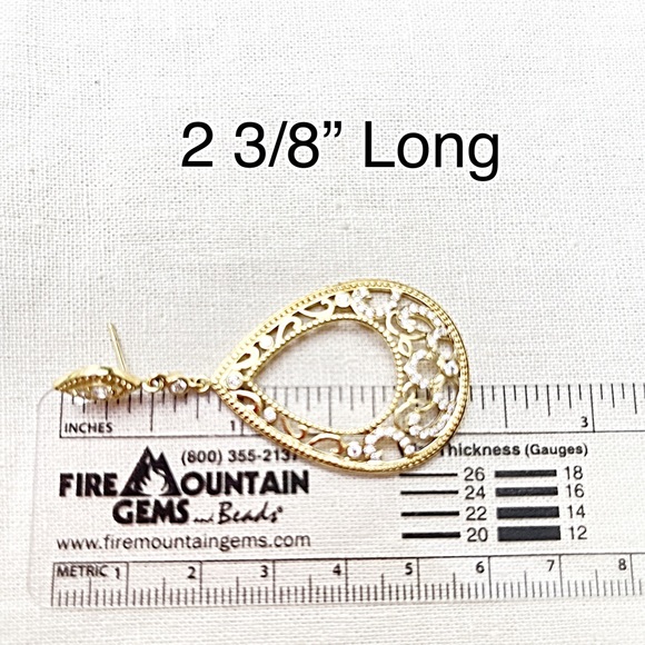 Penny Preville Diamond Pear Shape 18k Yellow Gold Stud Dangle Earrings, EUC - Picture 7 of 7